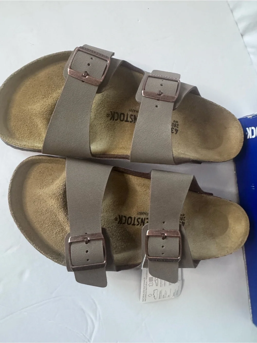 Birkenstock Arizona Olive Green Two-Strap Sandals Mens 10